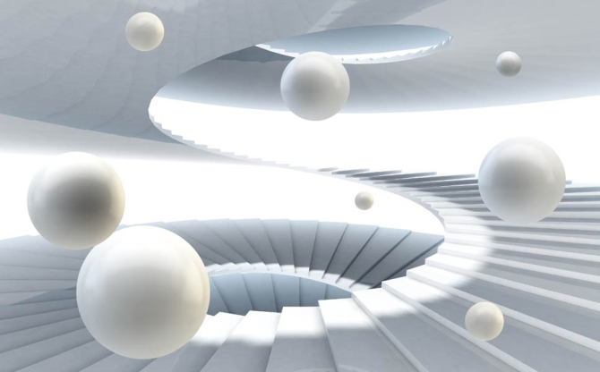 Фотообои Серые сферы 3д