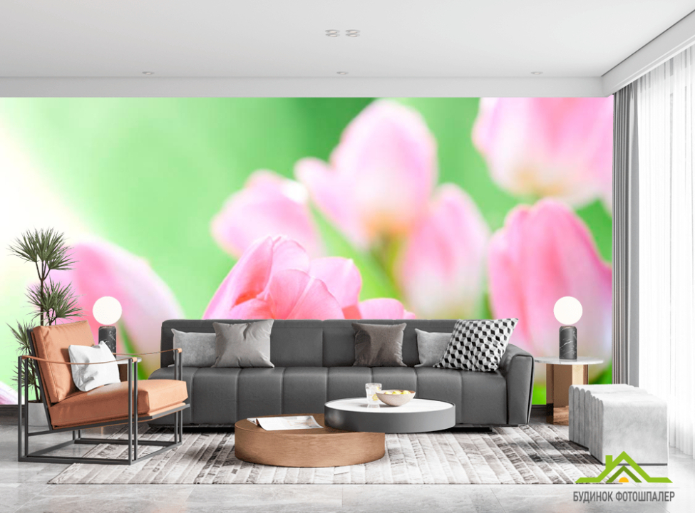 выбрать Фотообои Нежно-розовые тюльпаны Фотообои Цветы на стену