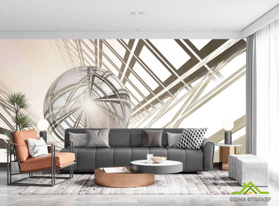 выбрать Фотошпалери 3Д куля Фотообої по стилю на стіну