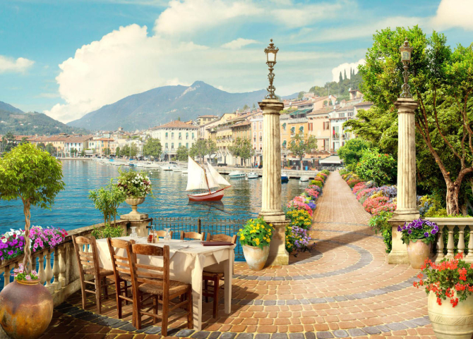 Фотообои Фреска с видом набережной