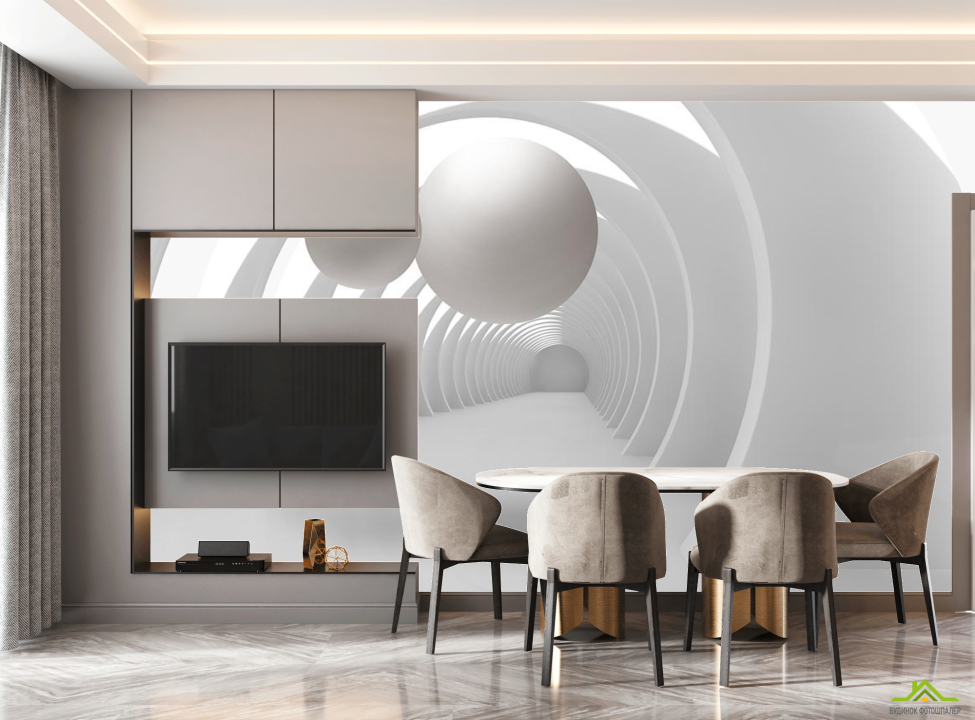 выбрать Фотошпалери Стереоскопічні кола Фотообої на кухню на стіну