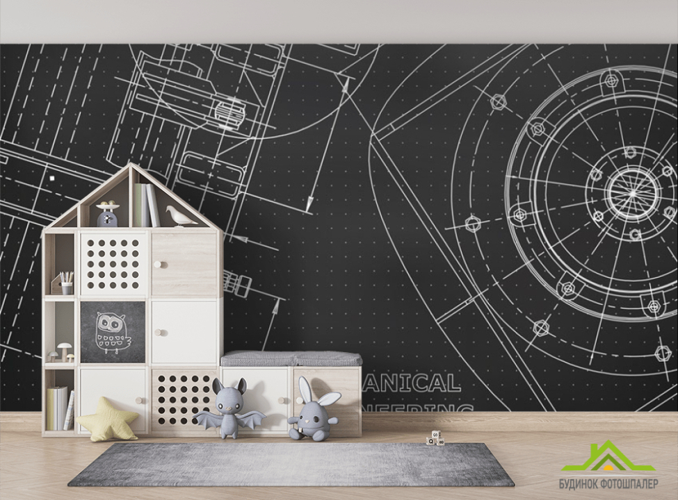 выбрать Фотошпалери Механізми Фотообої для підлітка на стіну