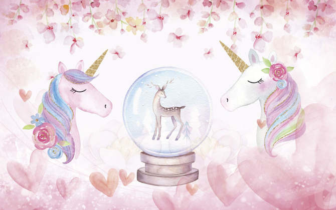 Фотошпалери Рожеві єдинороги