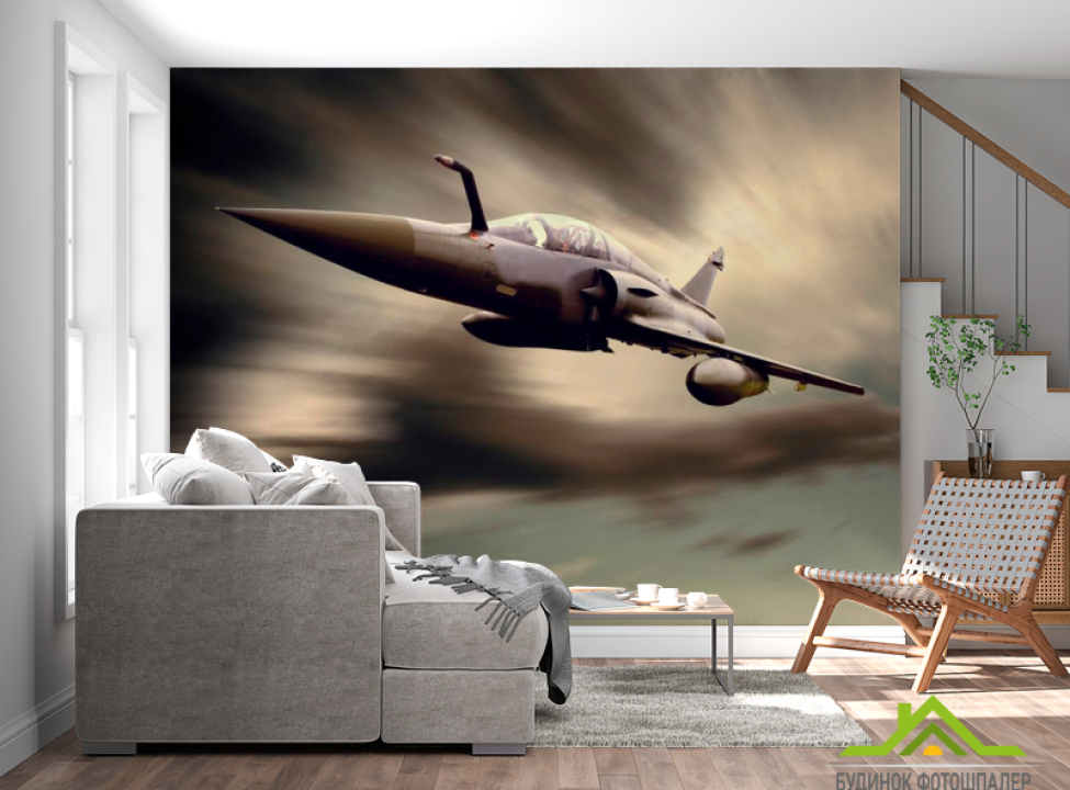 выбрать Фотошпалери Винищувач в небі Фотошпалери Транспорт на стіну