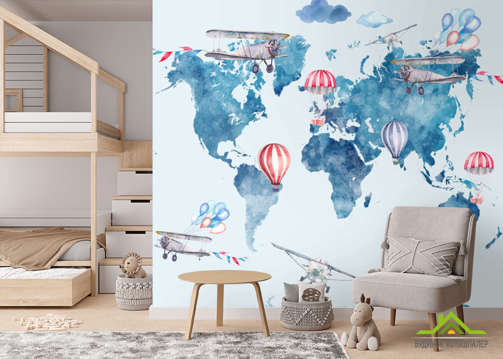 ФотообоиАкварельная карта