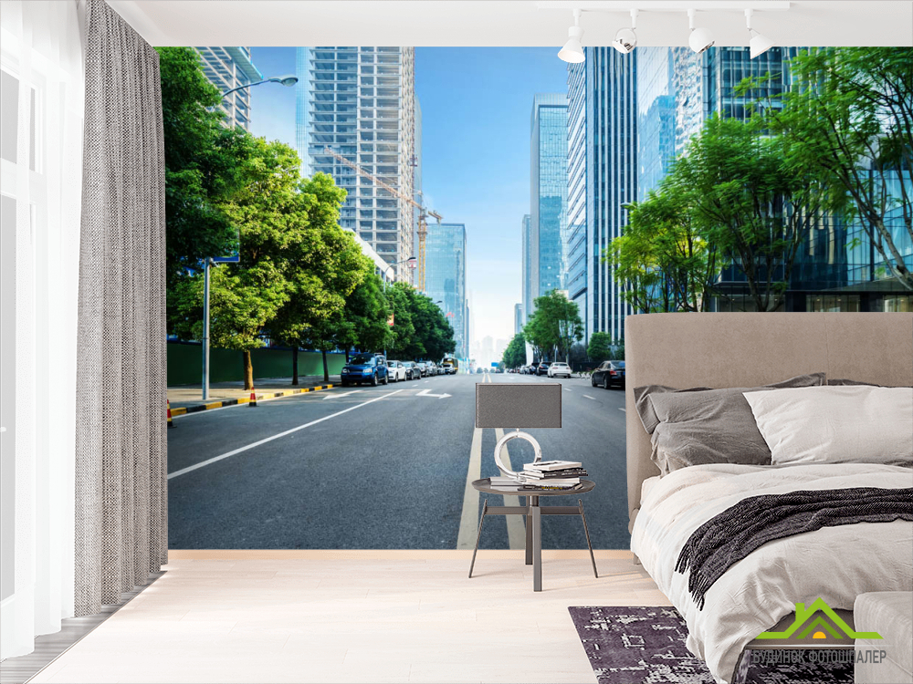 Фотообои Дорога в мегаполисе