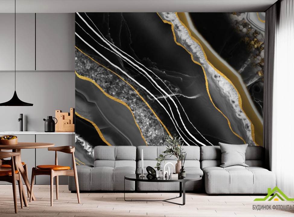 выбрать Фотообои срез мрамора с золотом  на стену