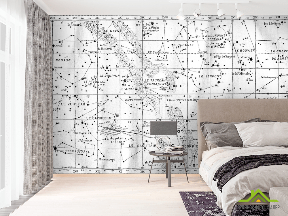 Фотошпалери Вінтажна карта зоряного неба
