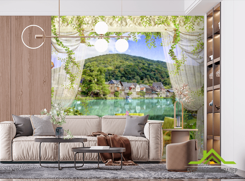 выбрать Фотошпалери Фреска балкон з видом на море Фотошпалери Фрески на стіну