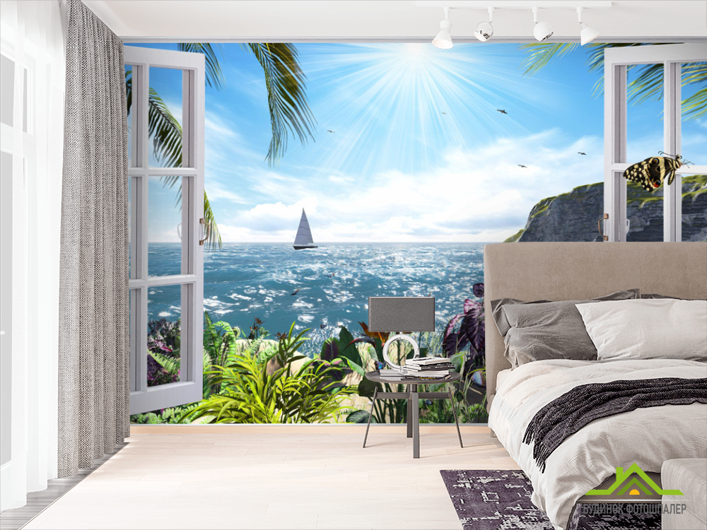 Фотообои Вид из окна на море
