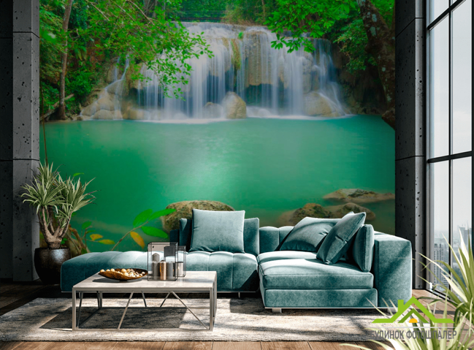 выбрать Фотошпалери Вода з камінням Фотошпалери Водоспад на стіну
