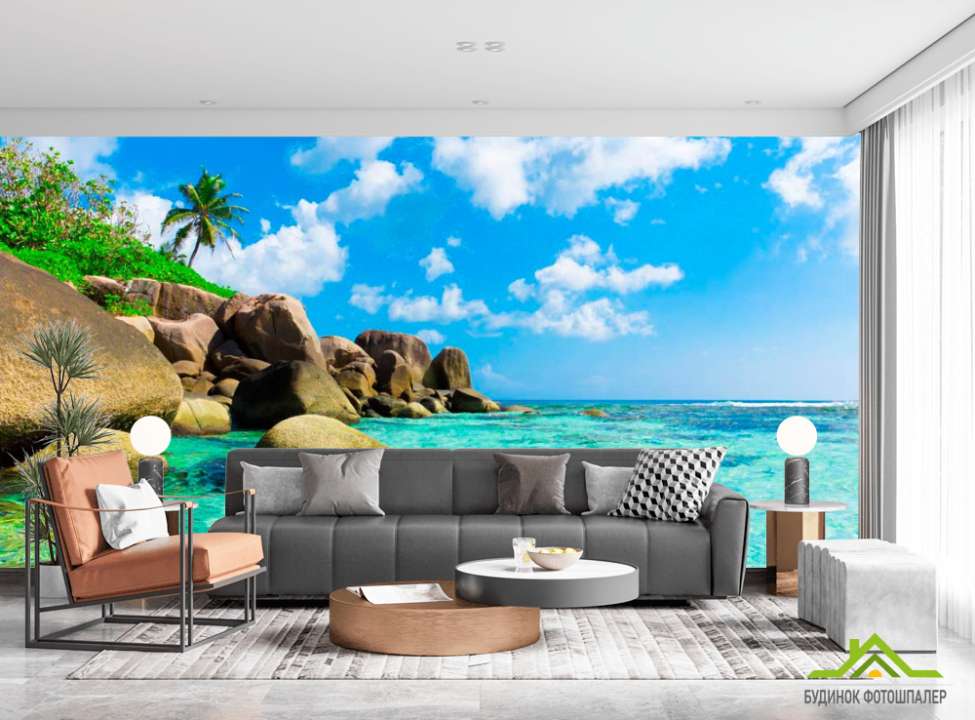 выбрать Фотошпалери Валуни, бірюзова вода Фотошпалери Море на стіну