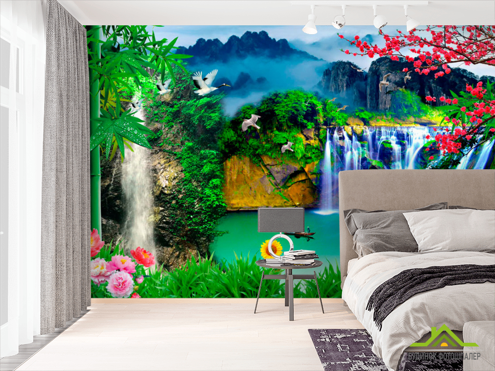 Фотошпалери Озеро в китайських мотиви