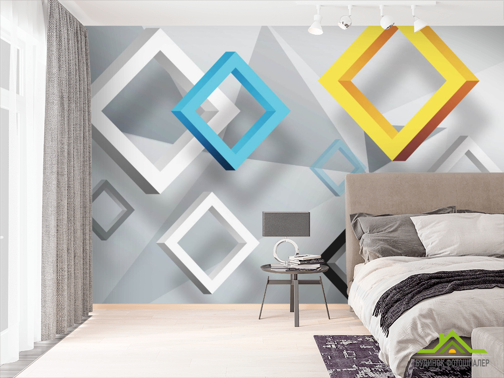 Фотообои 3д квадраты