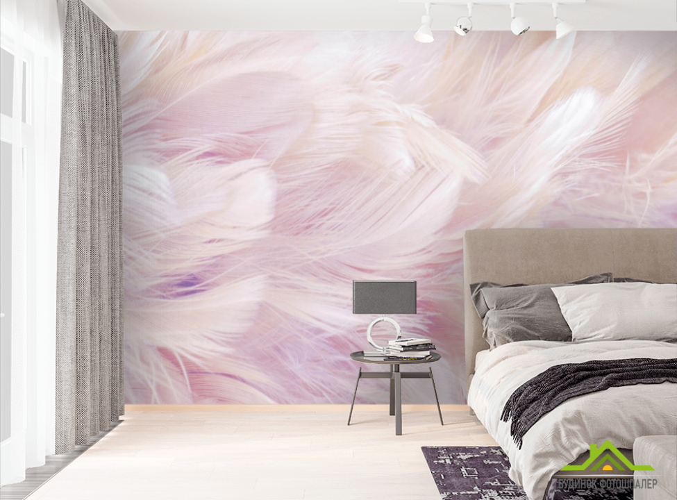 выбрать Фотошпалери рожеві пір'я Фотошпалери пір'я на стіну
