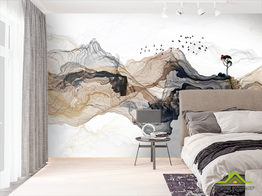 Фотообои Коричневые стерео линии