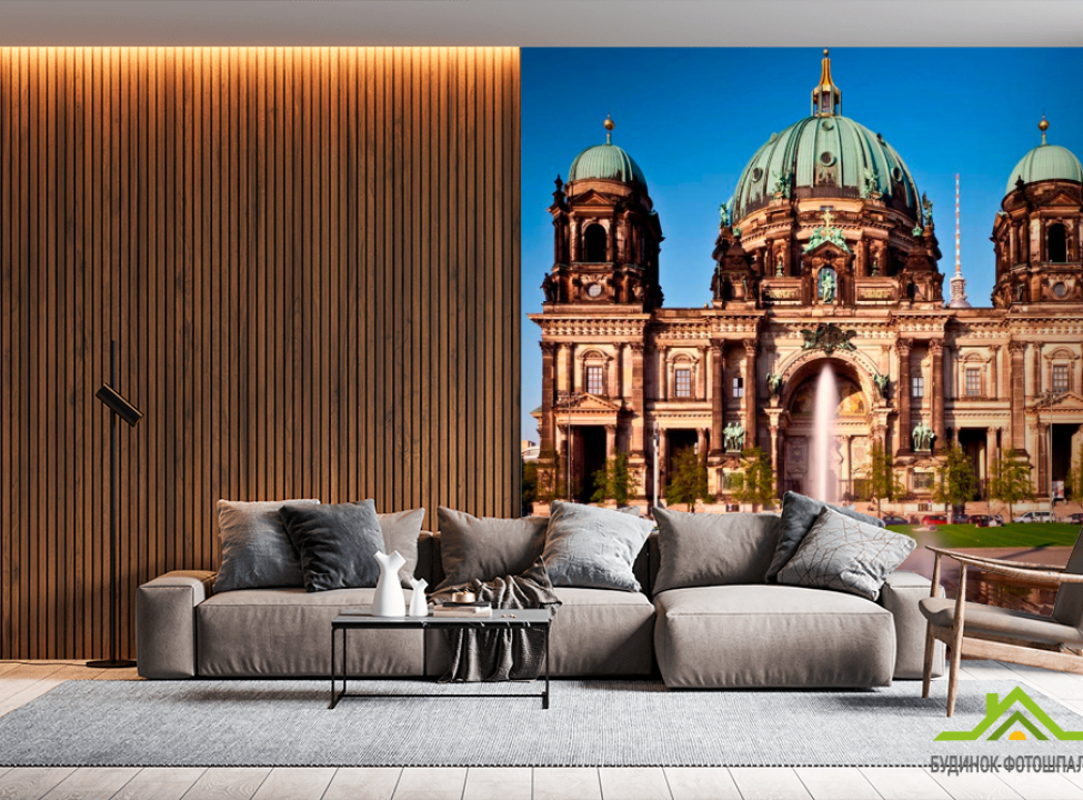 выбрать Фотообои Замок с фонтанами Фотообои Замок на стену