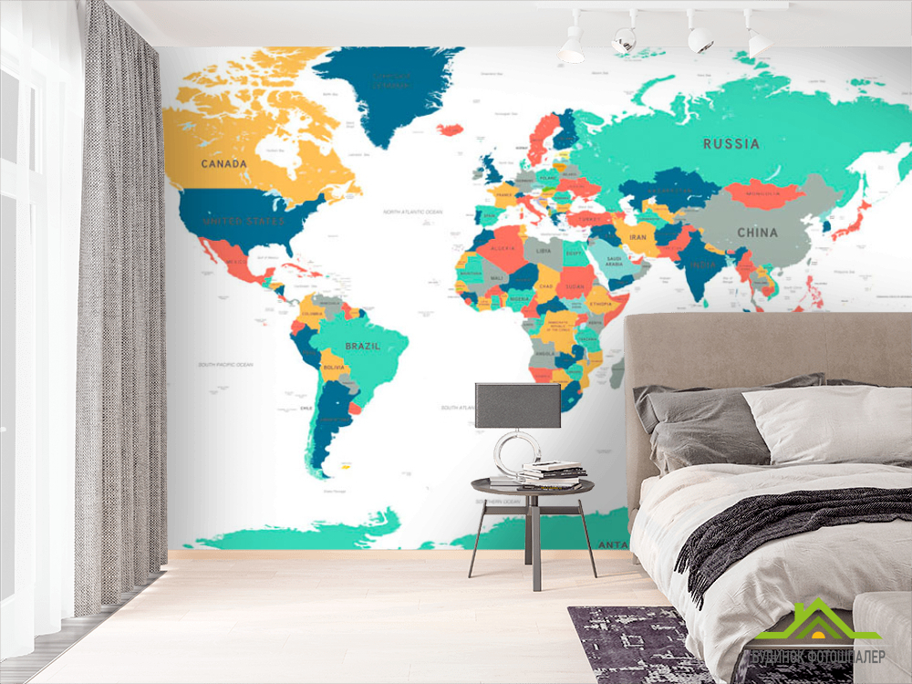 Фотошпалери Карта світу вектор