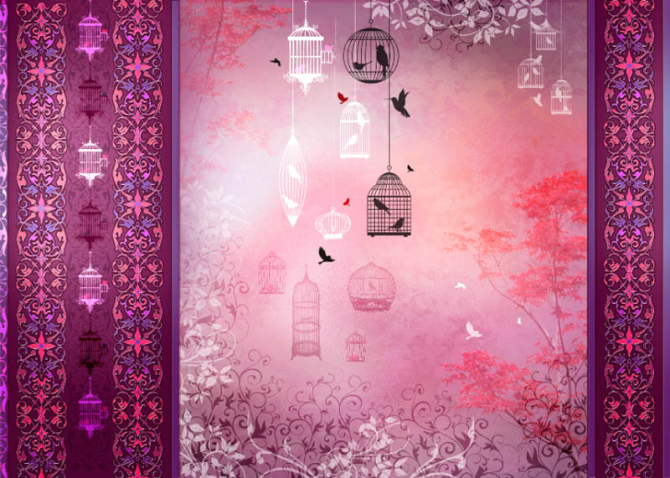 Фотообои Птицы в клетке