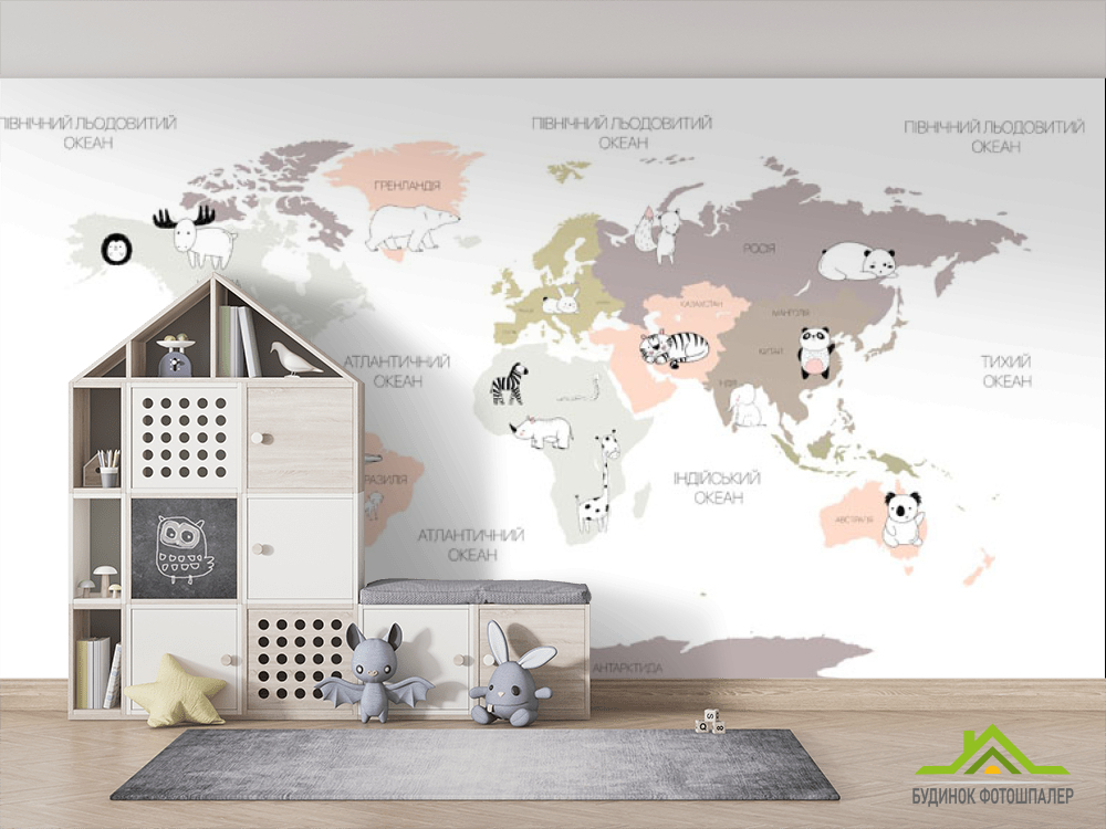 Шпалери в дитячу Карта