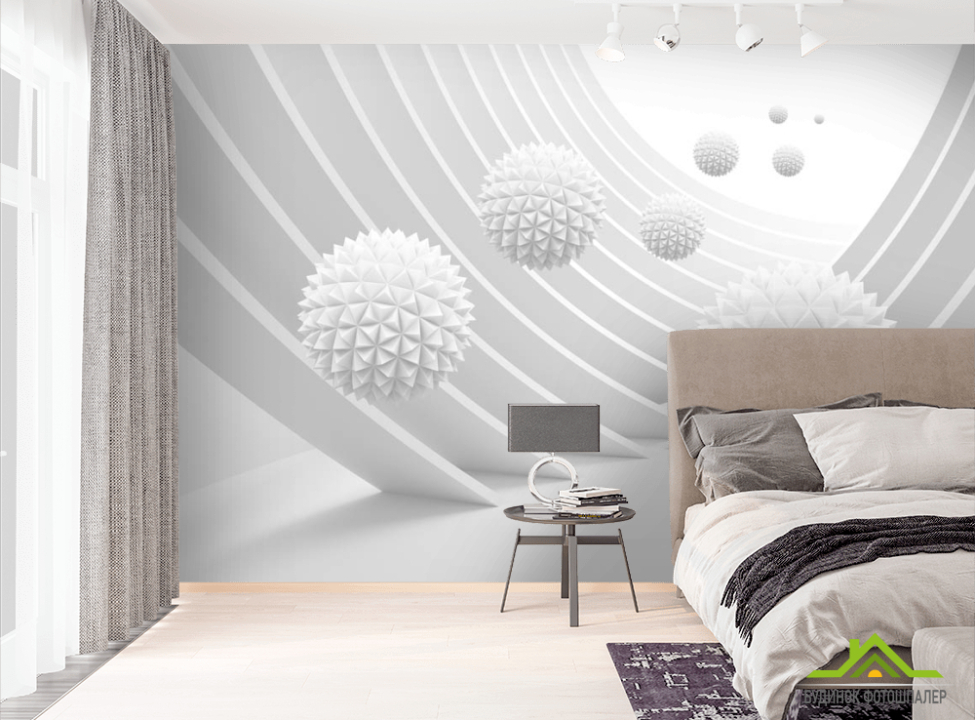 выбрать Фотообои Шары 3д в тонелле Фотообои 3Д на стену