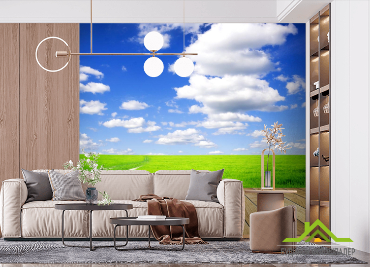 Фотообои небо и трава