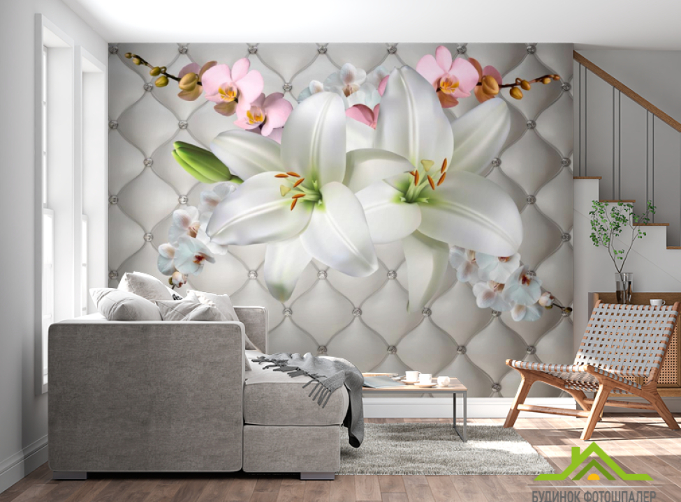 выбрать Фотошпалери Лілія на тканини Фотошпалери Квіти на стіну