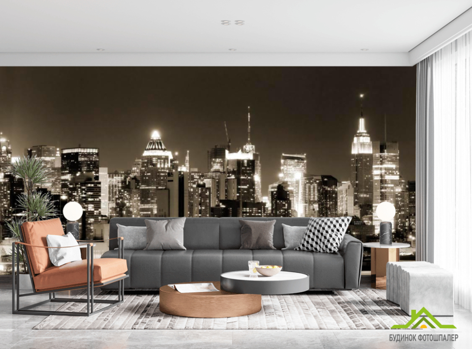 выбрать Фотообои Огни ночного города Фотообои Современный город на стену