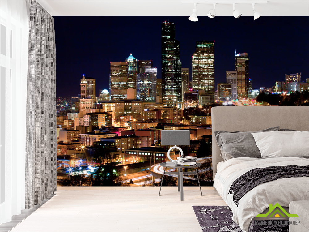 Фотообои Высотки ночного города