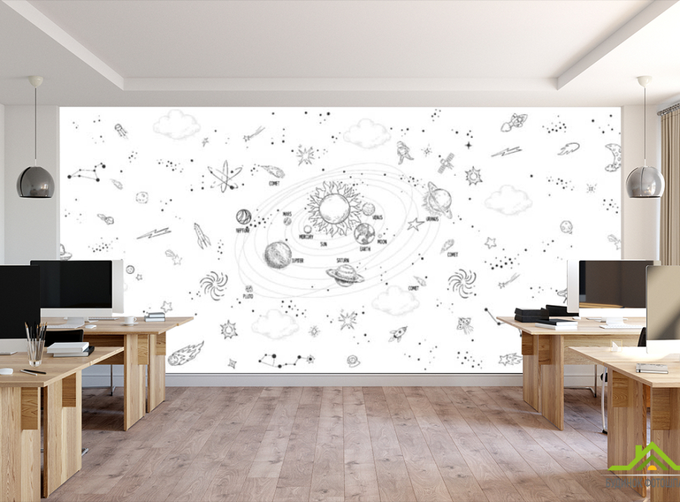 выбрать Фотошпалери планети Сонячної системи Фотошпалери для школи на стіну
