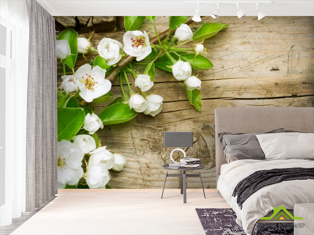 Фотошпалери Конвалії на лавці