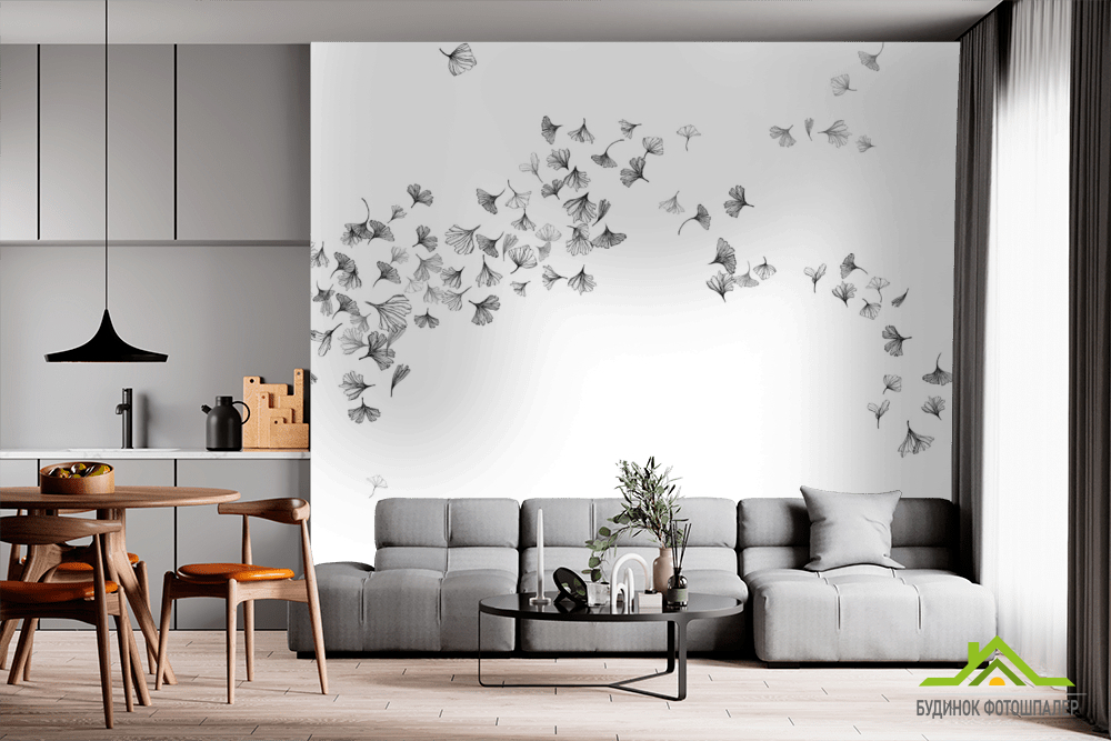 Фотошпалери кульбаба в стилі line art