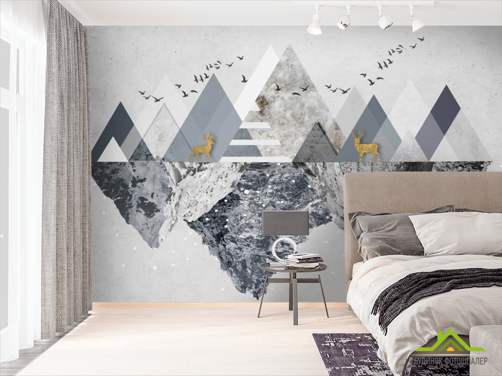 Фотообои Текстурные треугольники