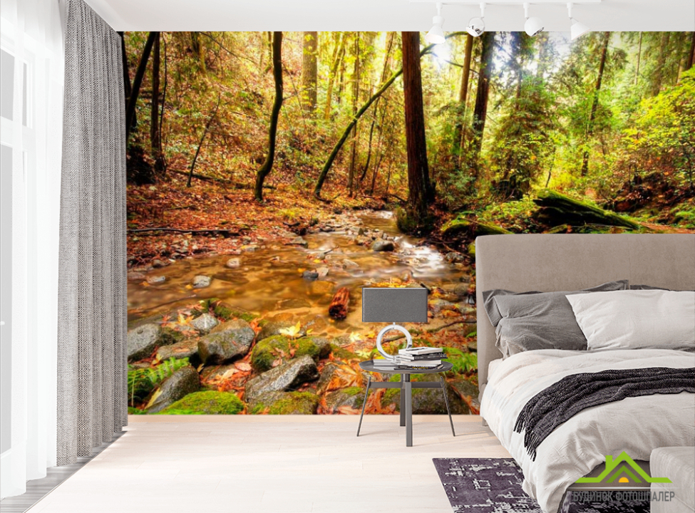 выбрать Фотошпалери Струмок у лісі Фотошпалери Природа на стіну