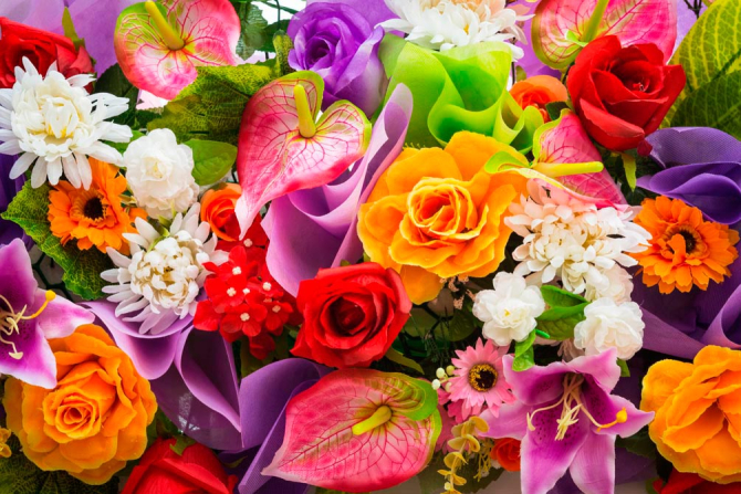 Фотошпалери Фотошпалери Яскравий букет квітів