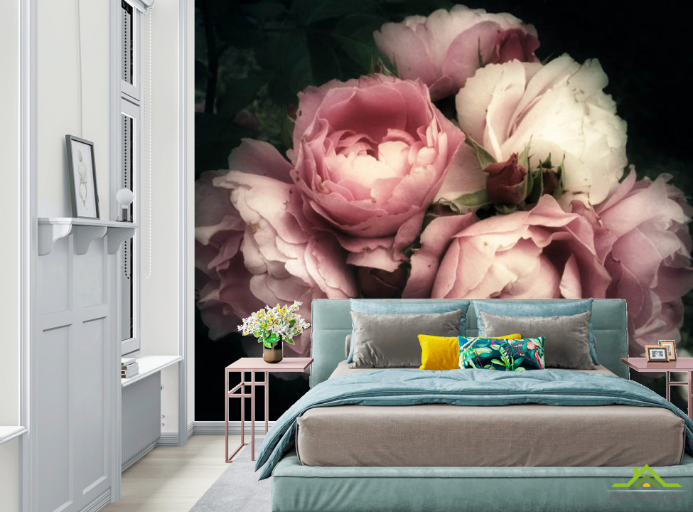выбрать Фотошпалери Букет пишних півоній фотошпалери в спальню на стіну