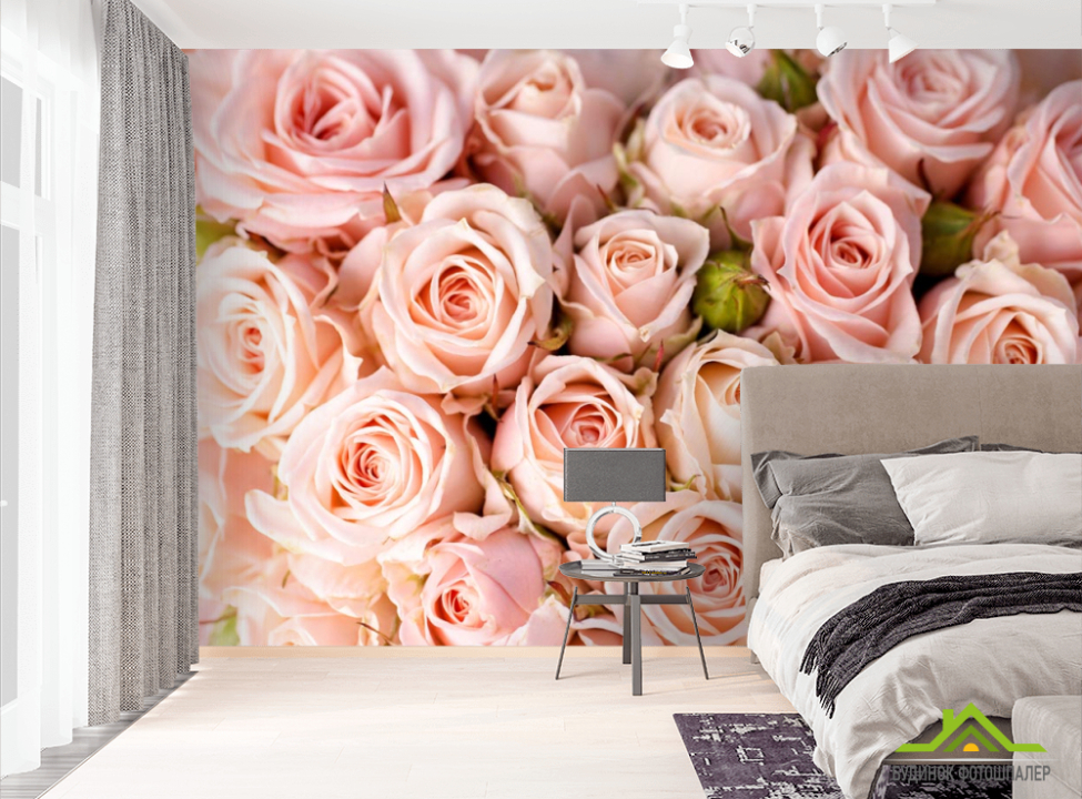 выбрать Фотообои нежные розовые розы Фотообои Розы на стену