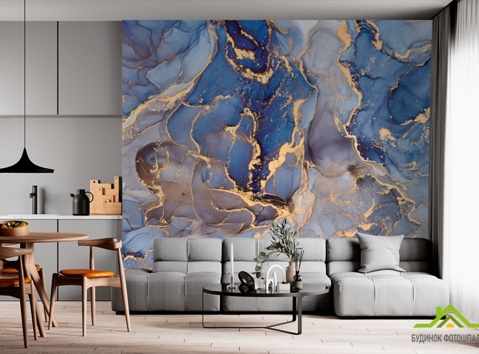 выбрать Фотообои синий золото Фотообои с золочением на стену