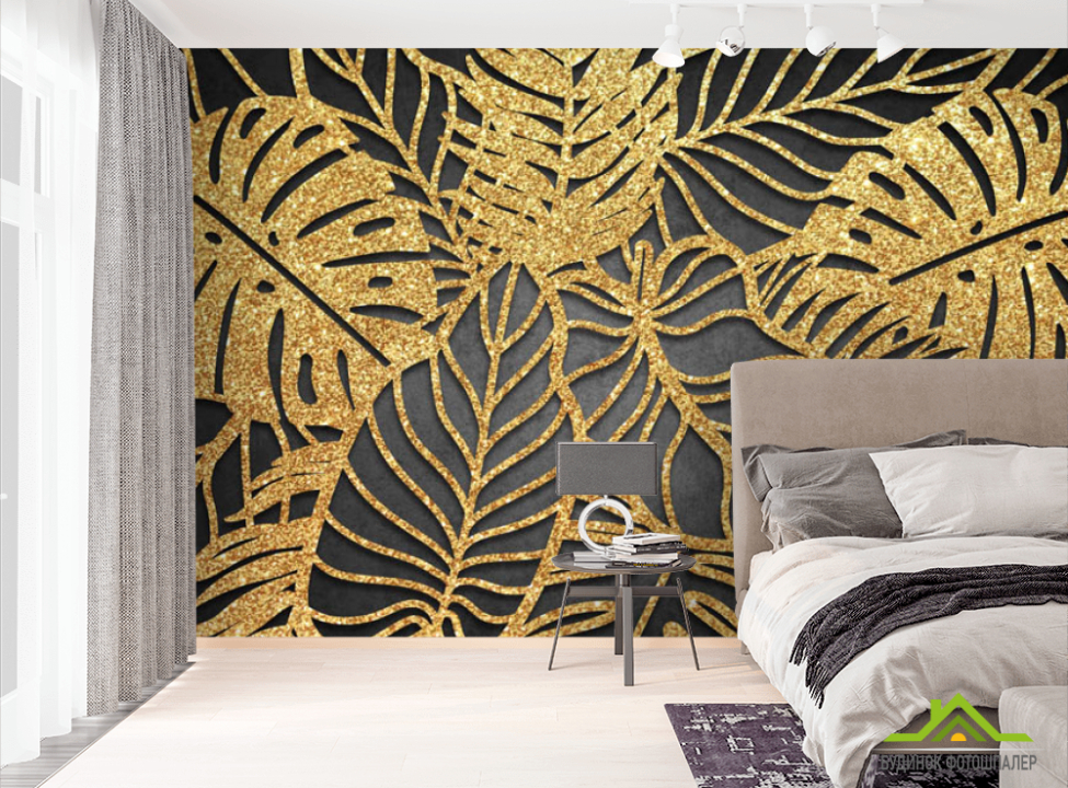 выбрать Фотошпалери золоті листя Фотошпалери різні на стіну