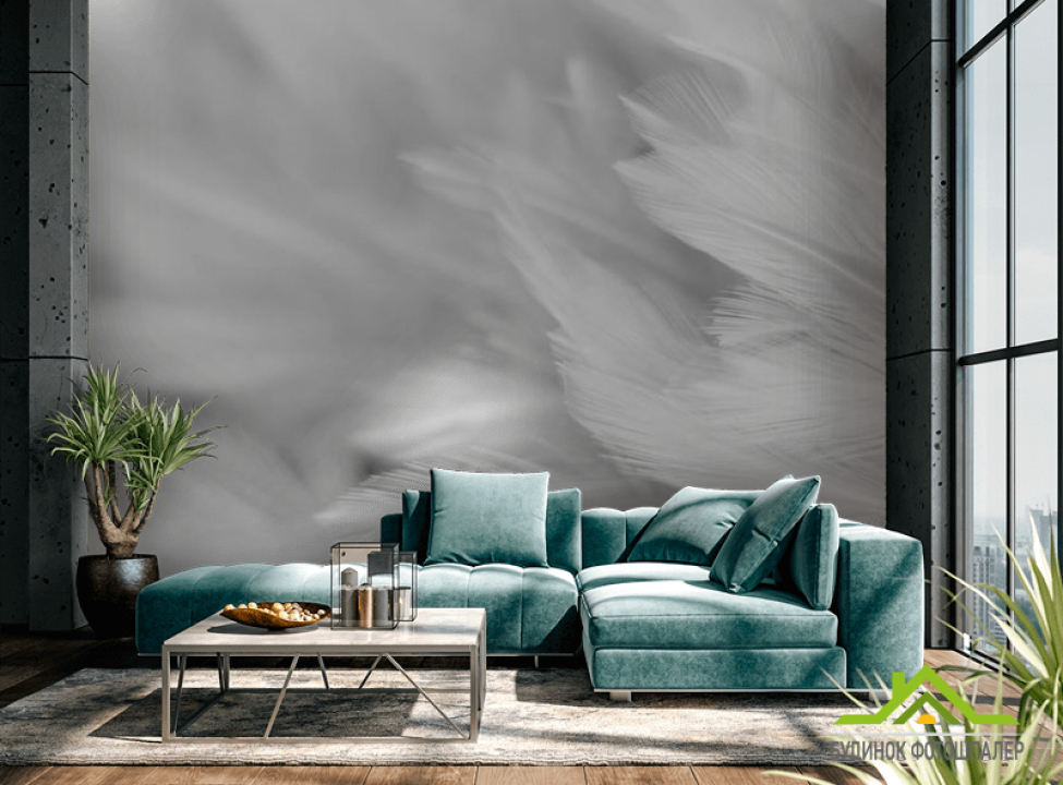 выбрать Фотошпалери білі пір'я Фотошпалери пір'я на стіну