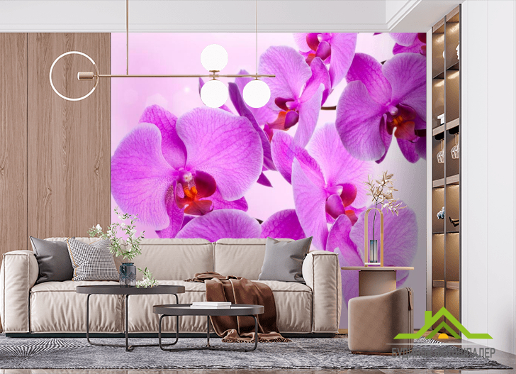 Фотошпалери Гілочка бузкових орхідей