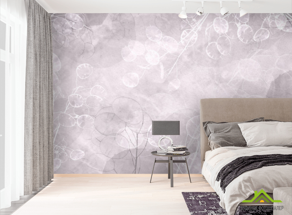 выбрать Фотообои Сухоцветы дизайнерские розовые Эксклюзивные фотообои на стену