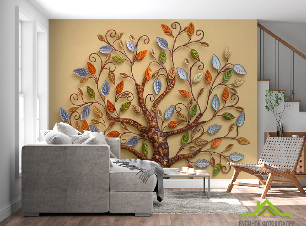 выбрать Фотошпалери Бурштинове дерево Фотошпалери 3Д барельєф на стіну