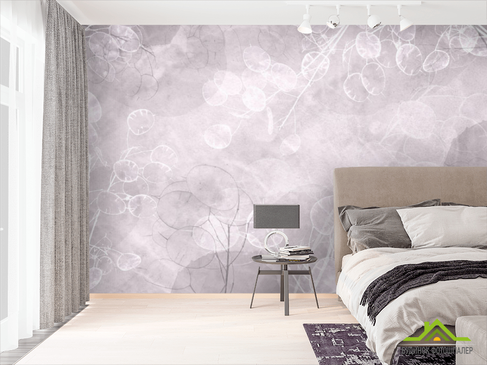 Фотошпалери сухоцвіти дизайнерські рожеві