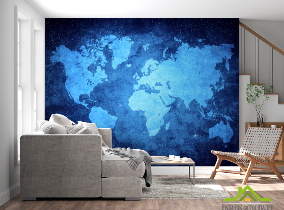 выбрать Фотошпалери Нічна карта світу Фотошпалери карта Світу на стіну