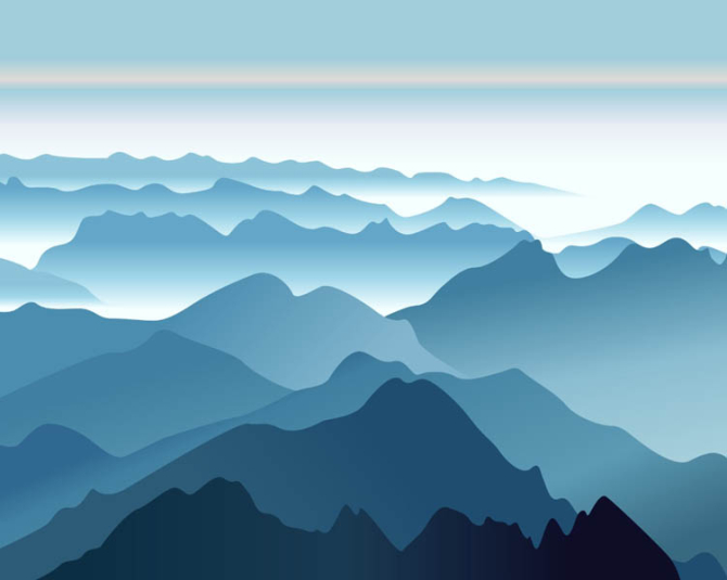 Фотообои синие горы