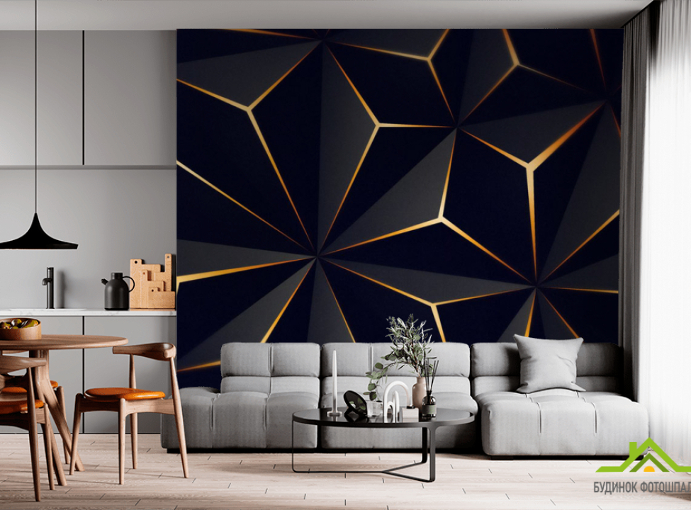 выбрать Фотообои геомтрия с золотом Фотообои с золочением на стену