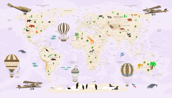 Шпалери в дитячу Карта