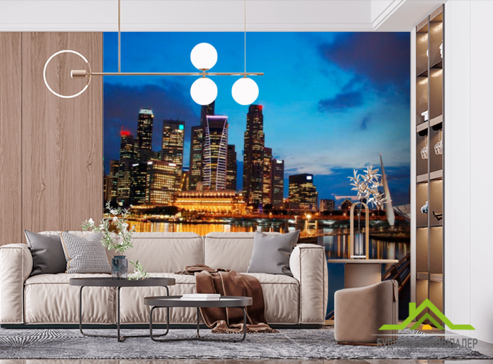 выбрать Фотошпалери Вода, відображення, будинки Фотошпалери Місто на стіну