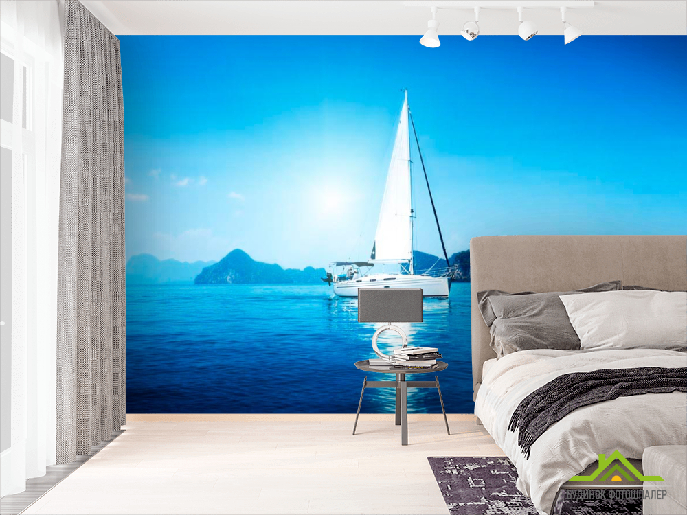 Фотообои Белая яхта